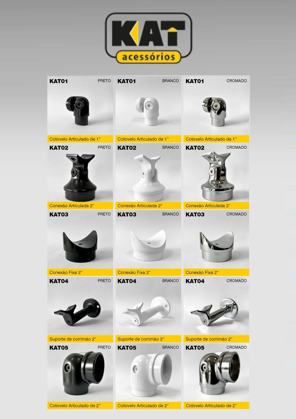 KAT Acessórios para Corrimão e Guarda-Corpo